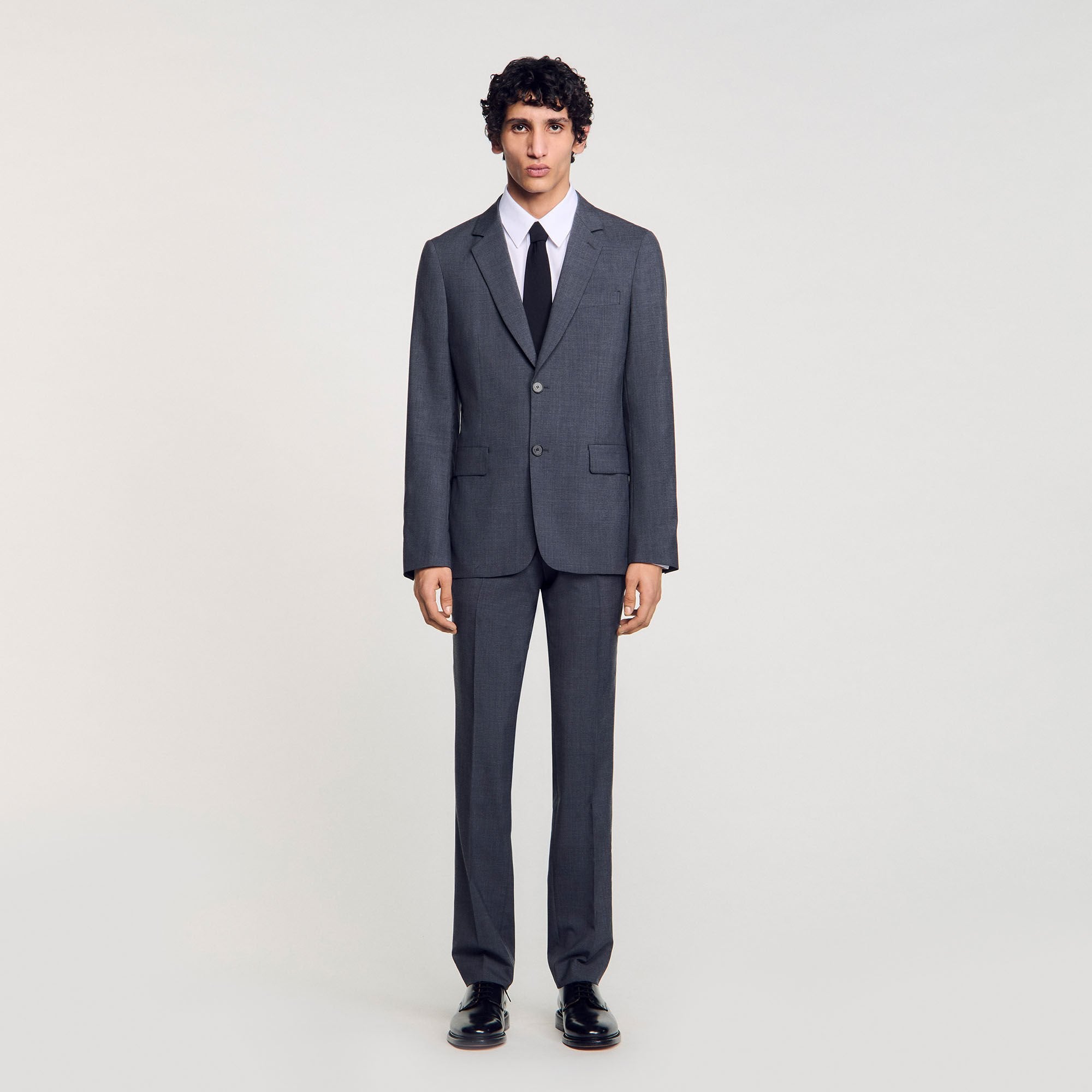Wool suit jacket Mocked Grey Sandro Men