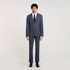Wool suit jacket Mocked Grey Sandro Men