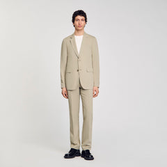 Suit jacket Light Kaki. Sandro Men