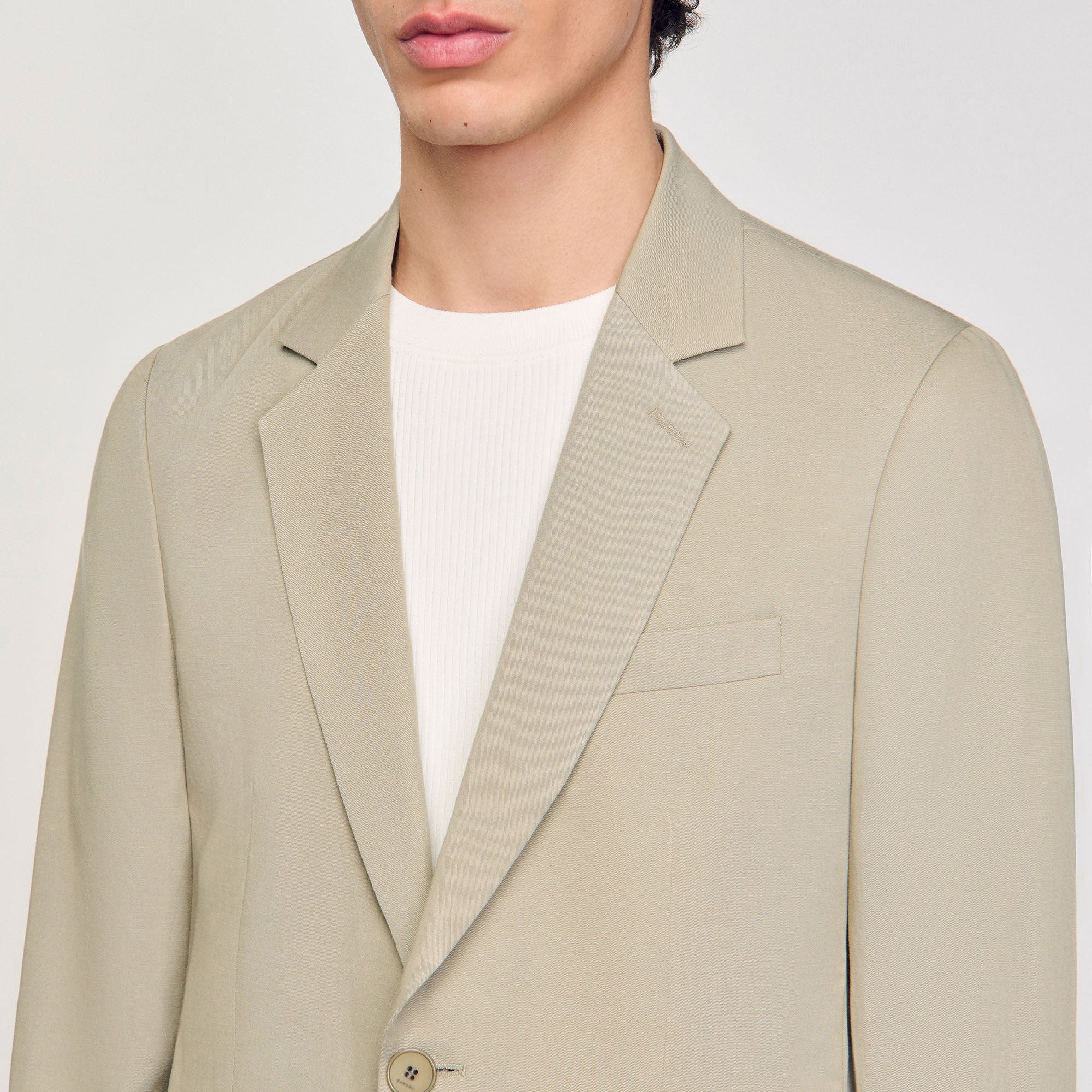 Suit jacket Light Kaki. Sandro Men