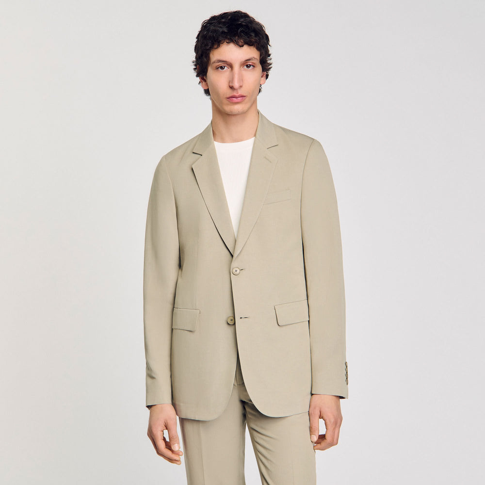 Suit jacket Light Kaki. Sandro Men