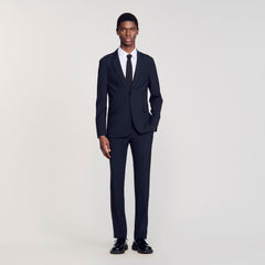 Wool suit jacket Navy Blue Sandro Men