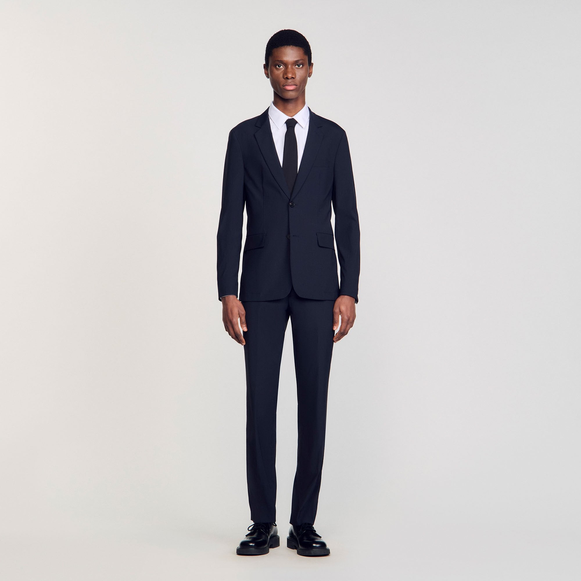 Wool suit jacket Navy Blue Sandro Men