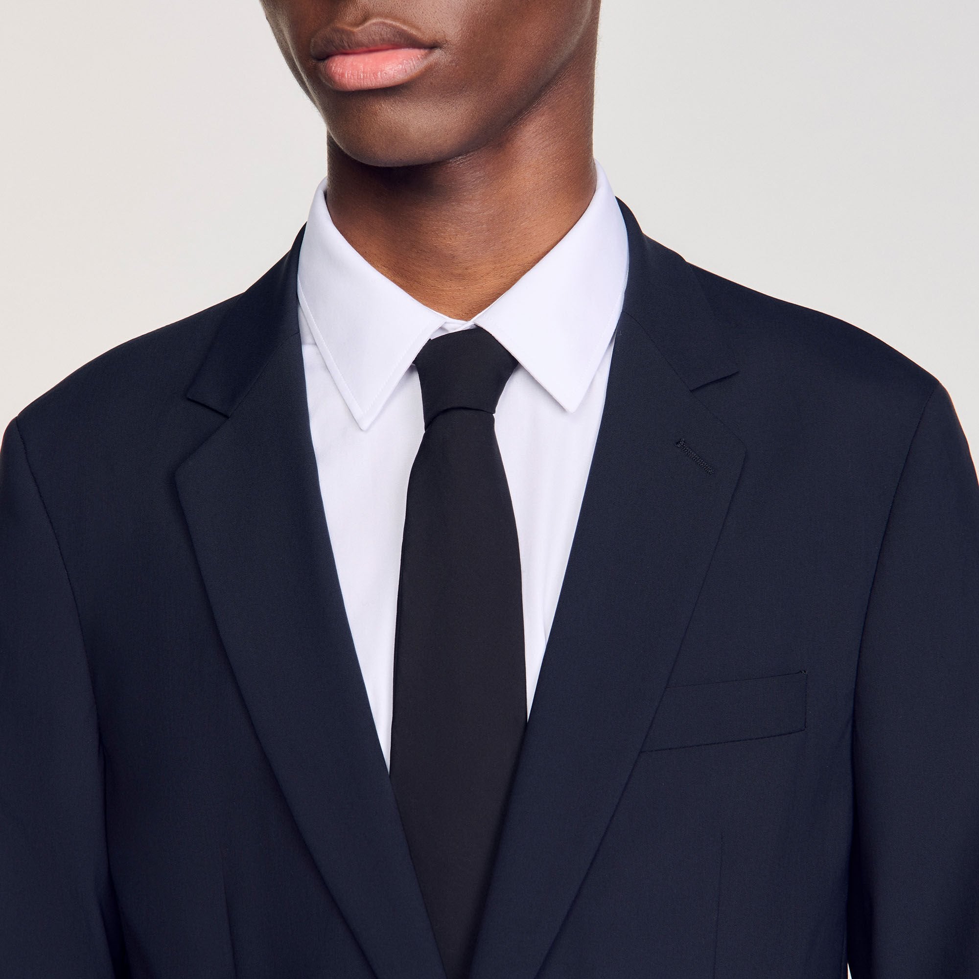 Wool suit jacket Navy Blue Sandro Men
