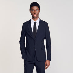 Wool suit jacket Navy Blue Sandro Men