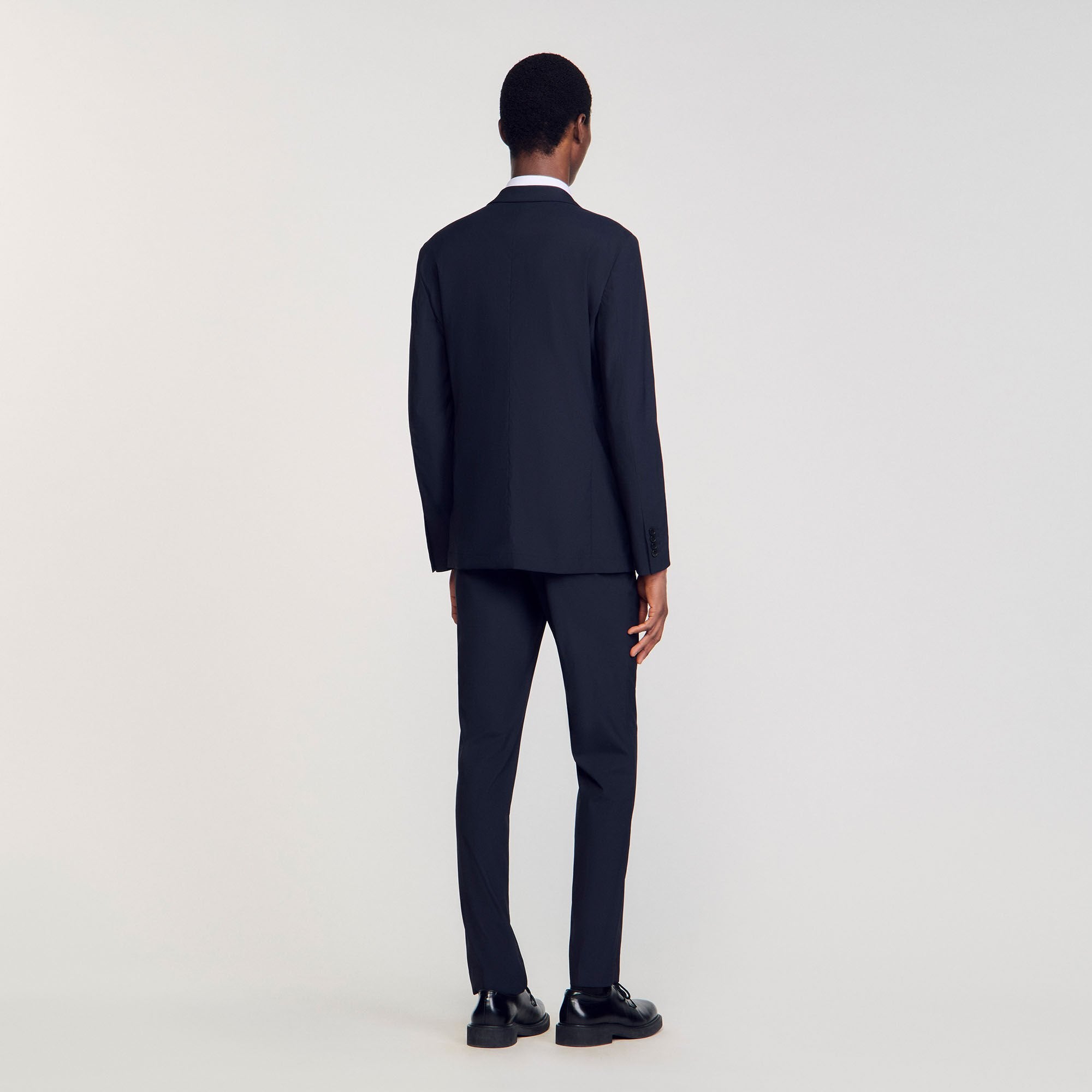 Wool suit jacket Navy Blue Sandro Men