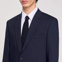 Wool suit jacket Midnight Blue Sandro Men