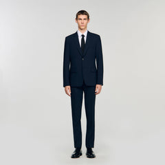 Wool suit jacket Navy Blue Sandro Men