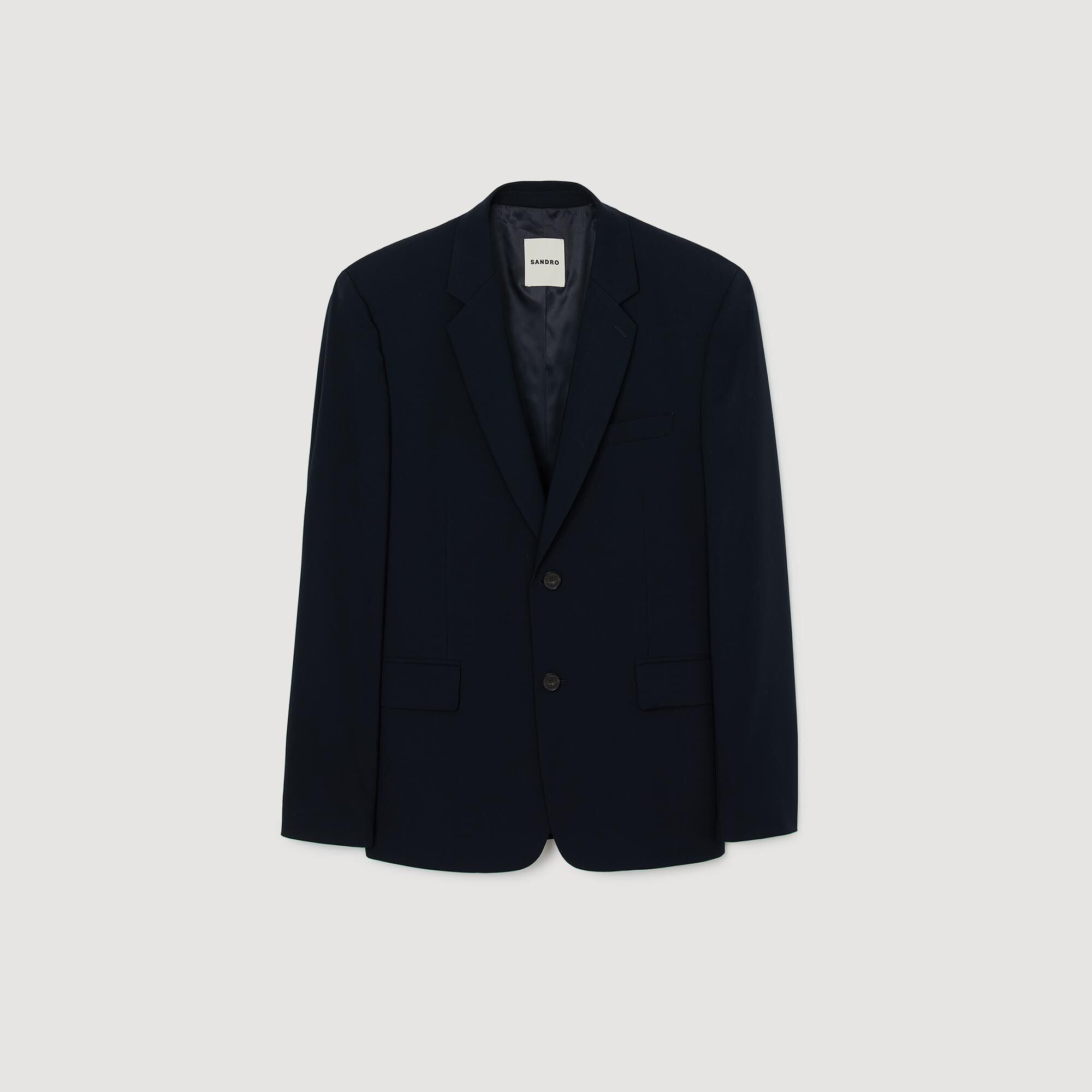 Wool suit jacket Navy Blue Sandro Men