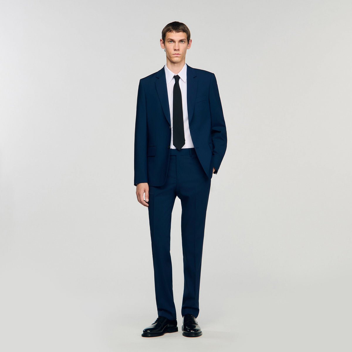 Wool suit jacket Royal Blue Sandro Men