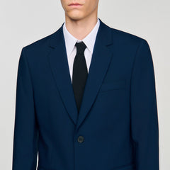 Wool suit jacket Royal Blue Sandro Men