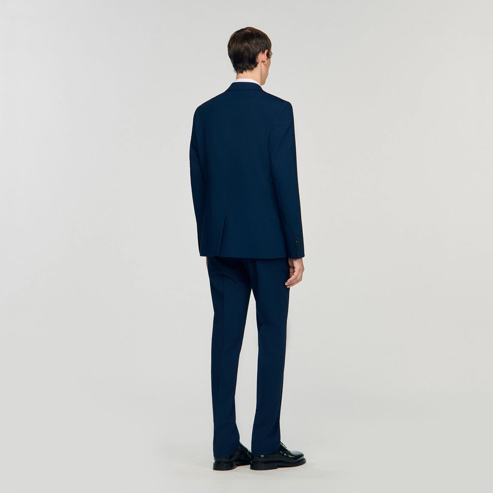 Wool suit jacket Royal Blue Sandro Men