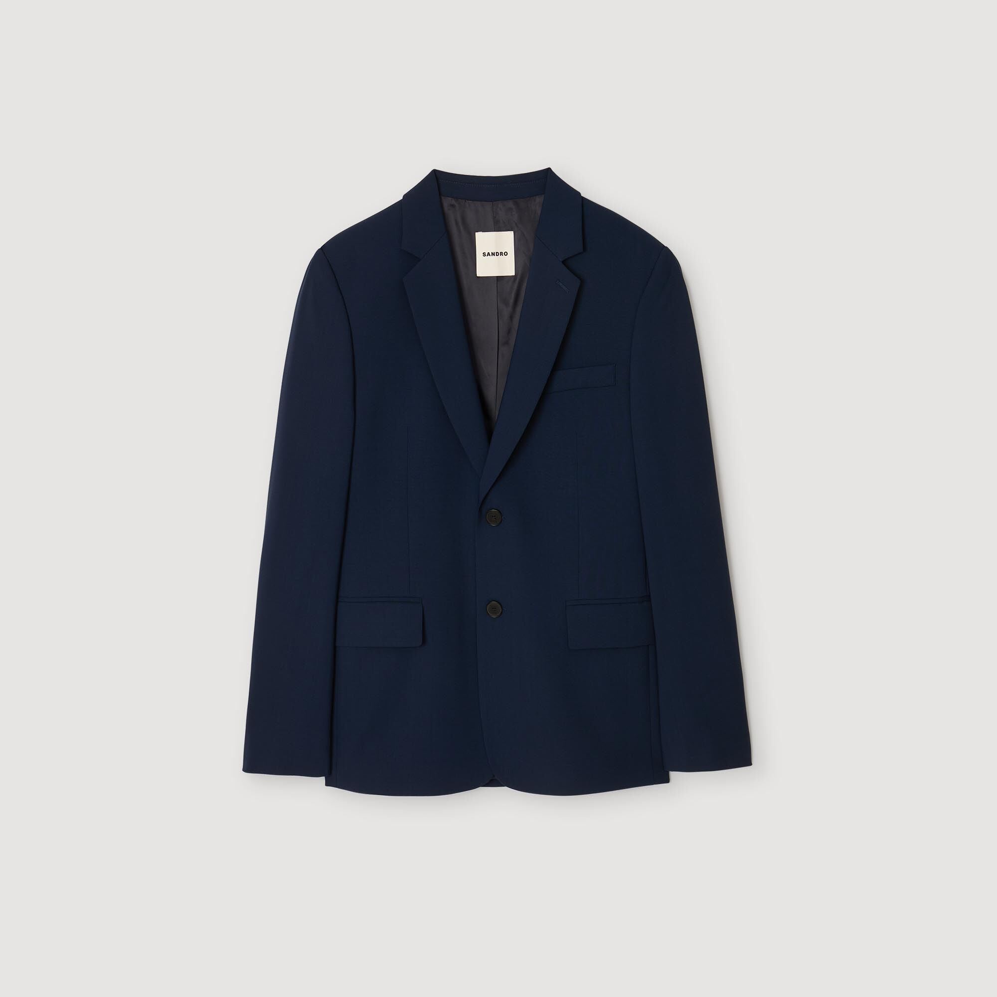 Wool suit jacket Royal Blue Sandro Men