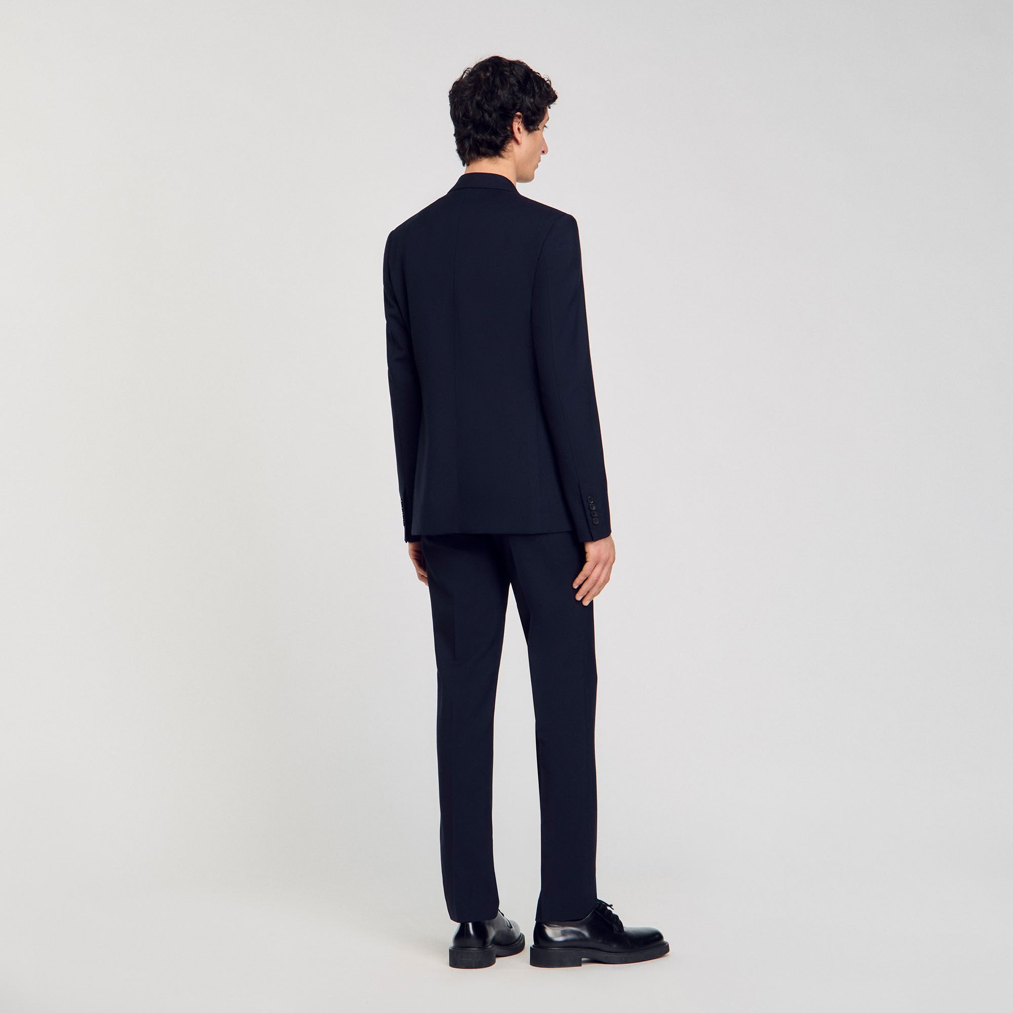 Double-breasted suit jacket Navy Blue Sandro Men