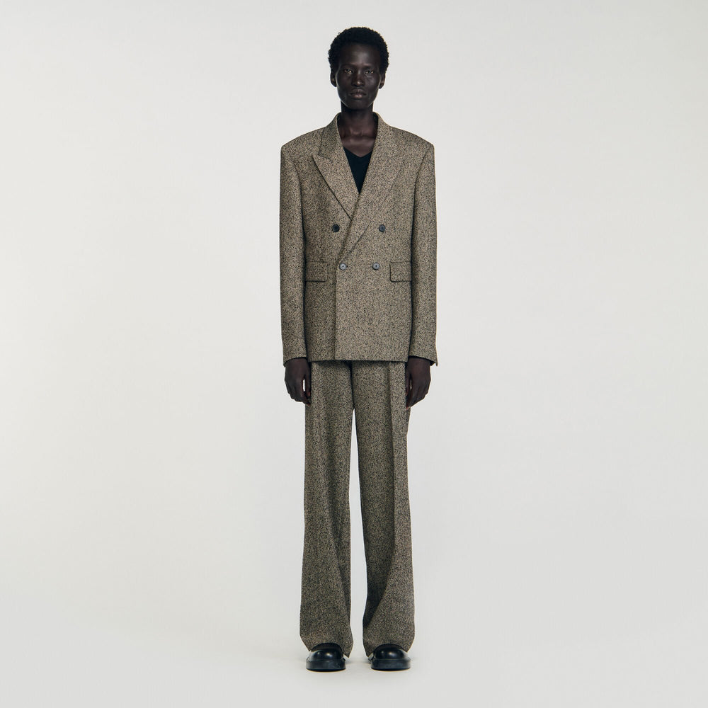 Double-breasted suit jacket String Chine Sandro Men