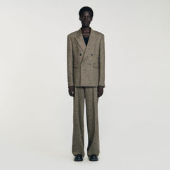 Double-breasted suit jacket String Chine Sandro Men