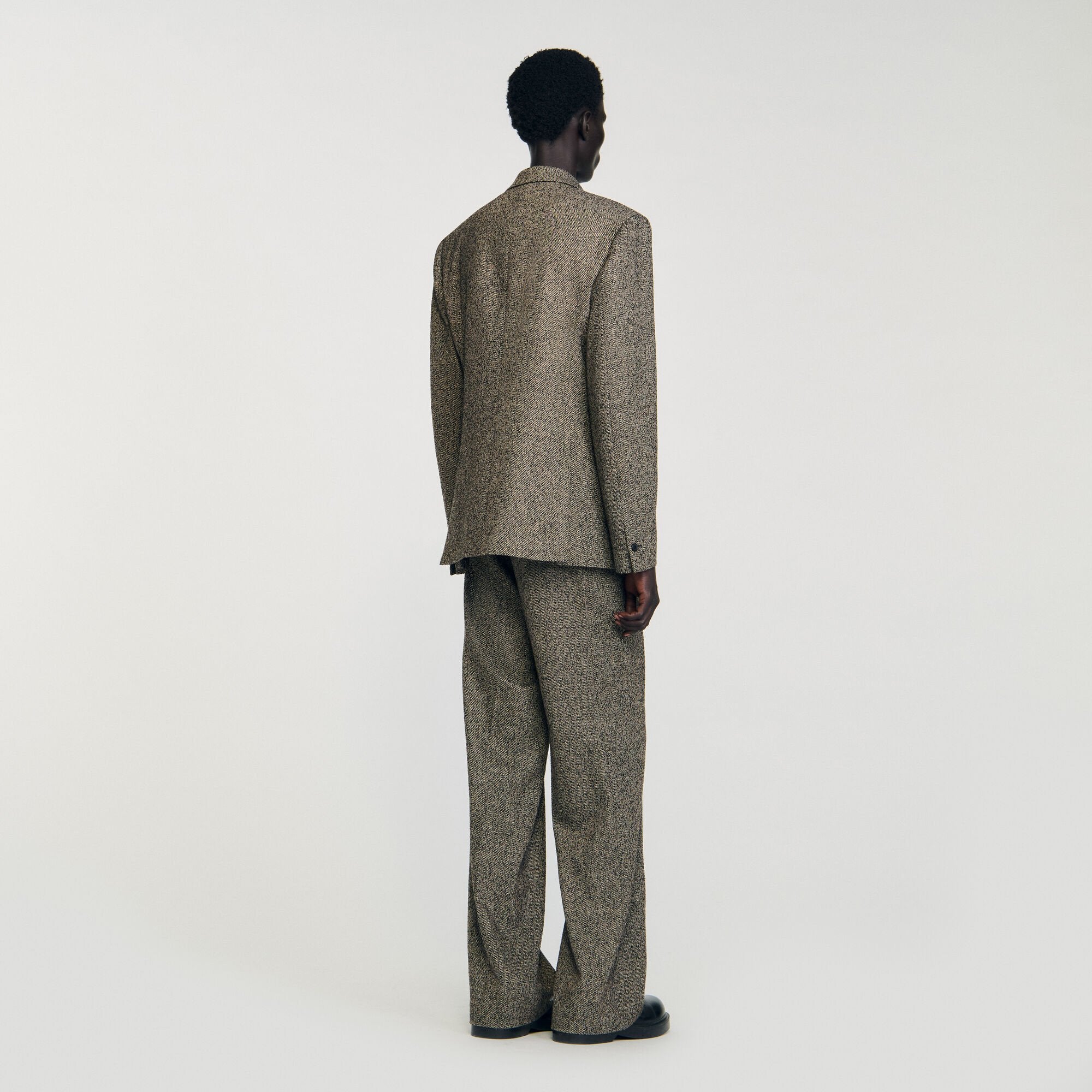 Double-breasted suit jacket String Chine Sandro Men