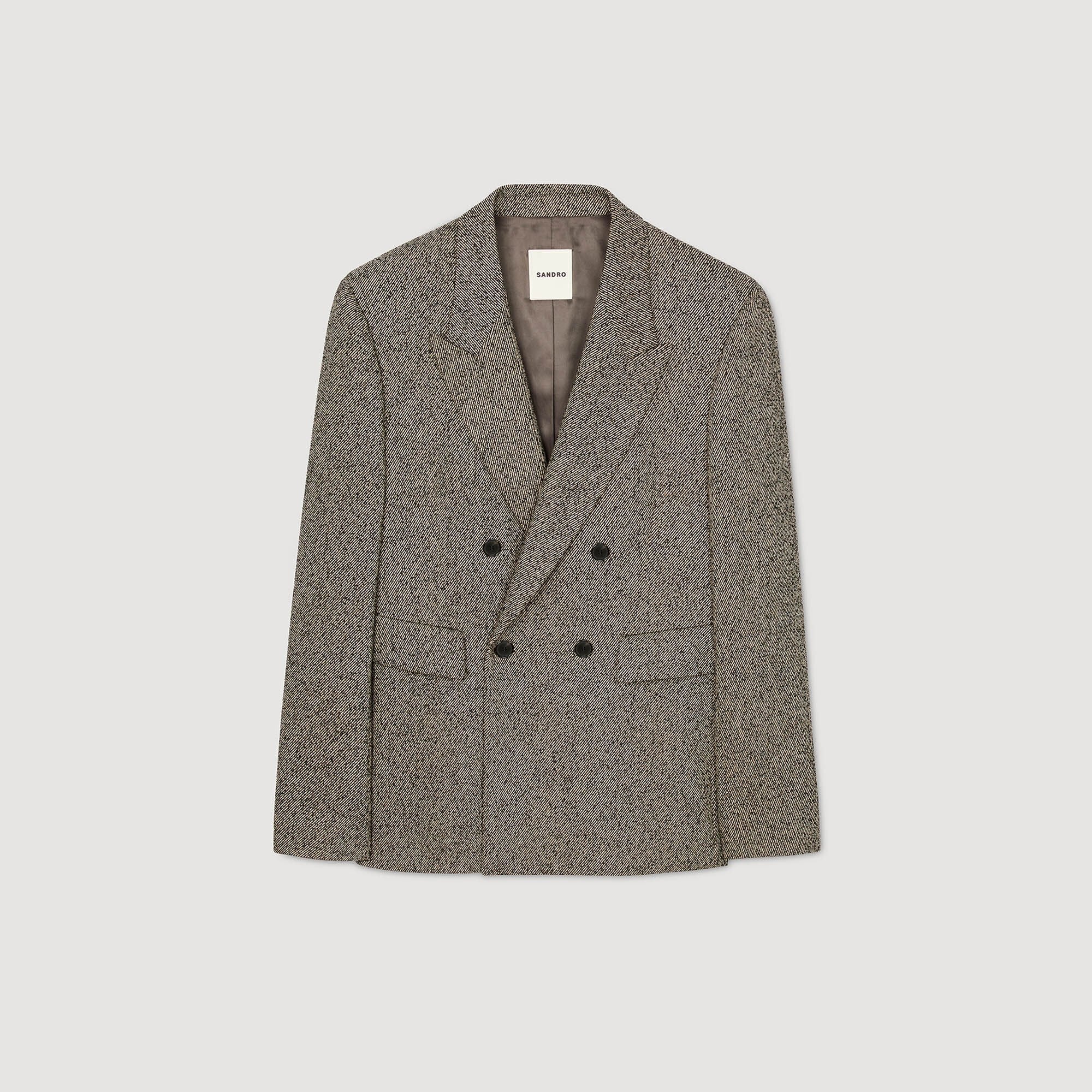 Double-breasted suit jacket String Chine Sandro Men