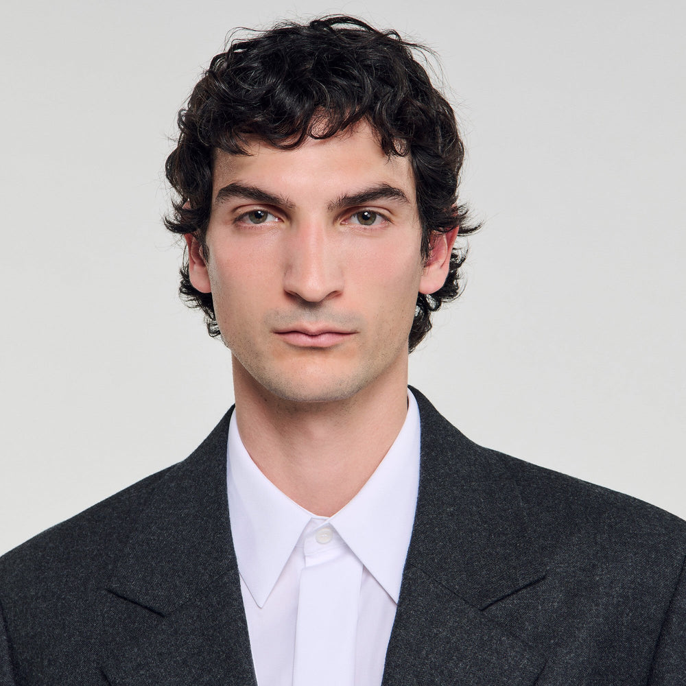 Wool suit jacket Heather Charcoal Sandro Men