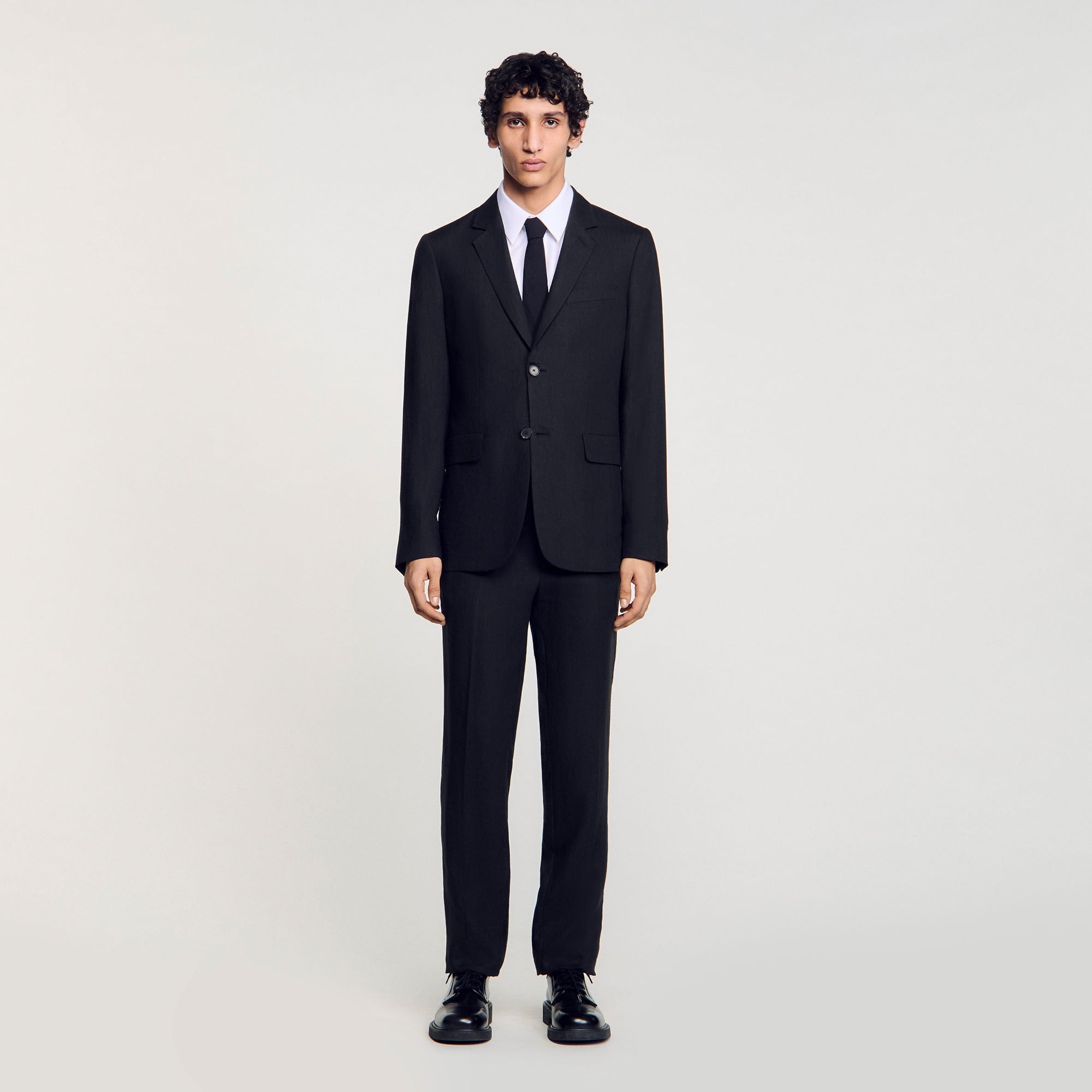 Classic suit jacket Black Sandro Men