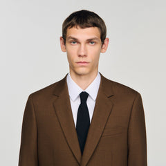 Wool suit jacket Tobacco Brown Sandro Men